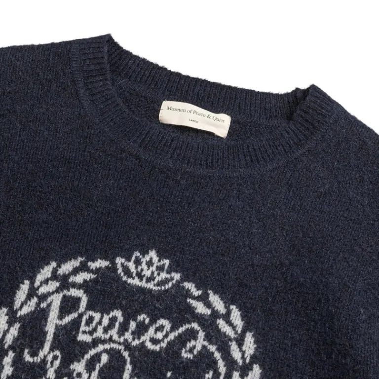 Museum of Peace & Quiet Tricot*Wreath Mohair Sweater Navy
