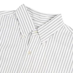 Nanamica Chemises*Button Down Stripe Wind Shirt White