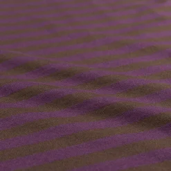 Needles T-Shirts*L/S Crew Neck Tee - Cotton Stripe Jersey Purple / Charcoal