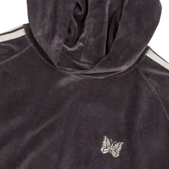 Needles Sweats À Capuche*Track Hoody - C/PE Velour Charcoal