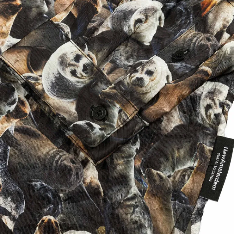 New Amsterdam Surf Association Chemises*Seal Shirt Longsleeve AOP