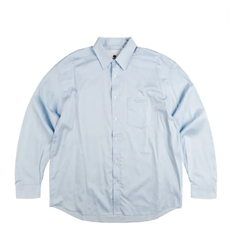 New Amsterdam Surf Association Chemises*Fluid Shirt Logo Jaquard Blue
