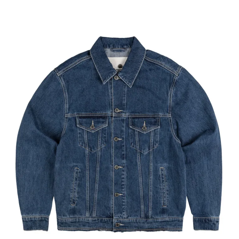 New Amsterdam Surf Association Gilets*Denim Coated Jacket Bleached