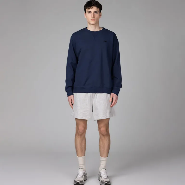 New Balance Pullover*Athletics French Terry Crewneck NB Navy