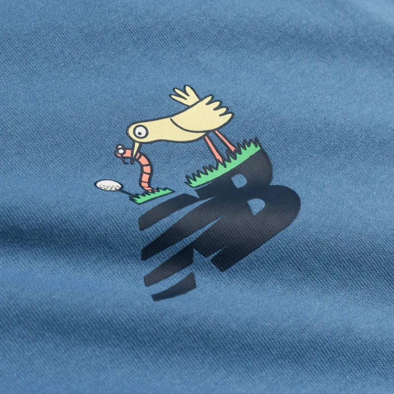 New Balance T-Shirts*Athletics Golf Cartoon T-Shirt Sea Stone