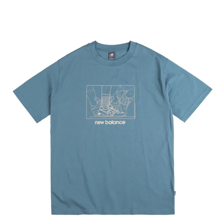 New Balance T-Shirts*Athletics Relaxed Science T-Shirt Heron Blue