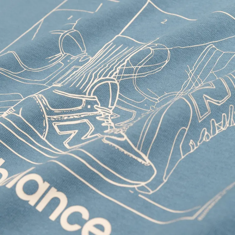 New Balance T-Shirts*Athletics Relaxed Science T-Shirt Heron Blue