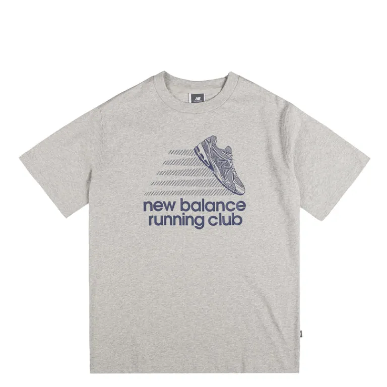 New Balance T-Shirts*Athletics Running Club T-Shirt Athletic Grey