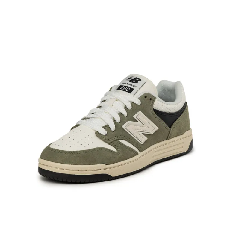 New Balance Sneakers En Cuir|Baskets Décontractées Terrace*BB480PEO Dark Olivine / Sea Salt