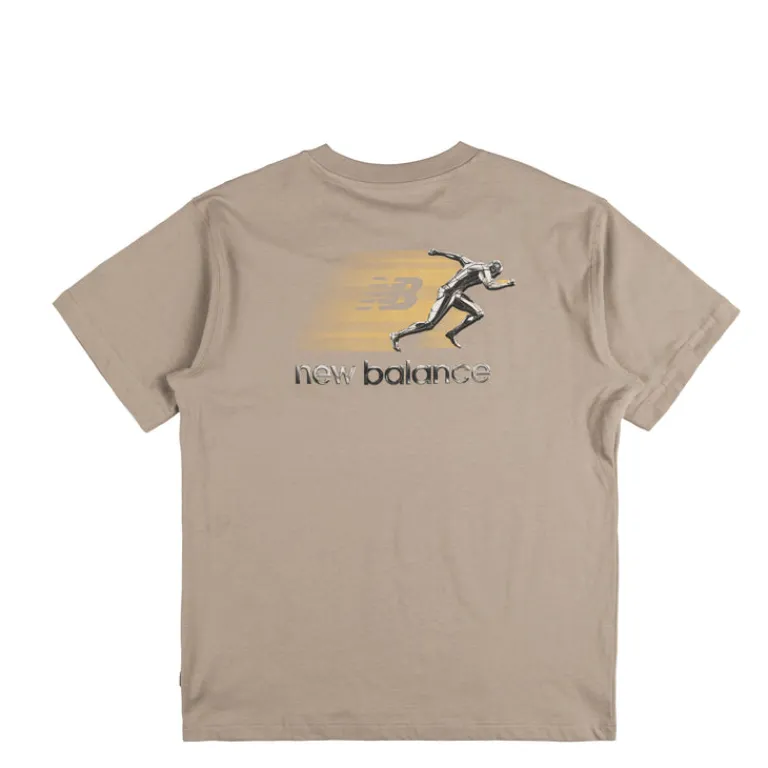 New Balance T-Shirts*Chrome Runner T-Shirt Arid Stone