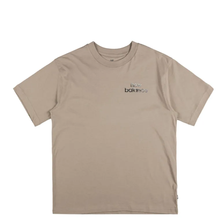 New Balance T-Shirts*Chrome Runner T-Shirt Arid Stone
