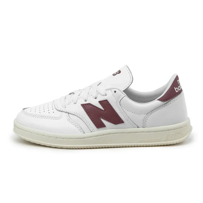 New Balance Sneakers En Cuir|Baskets Décontractées Terrace*T500LPB White/Washed Burgundy