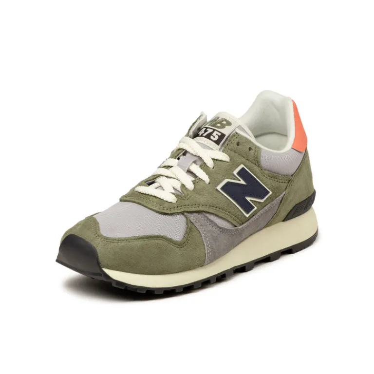 New Balance Sneakers En Cuir|Chaussures De Running Retro*U475BA Dark Olivine / Raincloud / Drift Red / Midnigh
