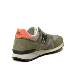 New Balance Sneakers En Cuir|Chaussures De Running Retro*U475BA Dark Olivine / Raincloud / Drift Red / Midnigh