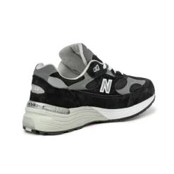 New Balance Sneakers En Cuir|Chaussures De Running Retro*U992BK *Made in USA* Black /Grey / Silver Metalic
