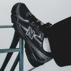 New Balance Sneakers Végétaliens|Chaussures De Running Retro*U740BM2 Black / Silver Metallic