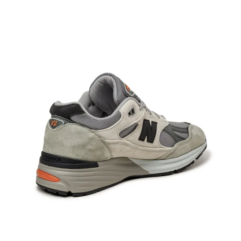 New Balance Sneakers En Cuir|Chaussures De Running Retro*U991BS2 *Made in England* Pelican / Abbey Stone / Persimmon Orange / Flint Gray