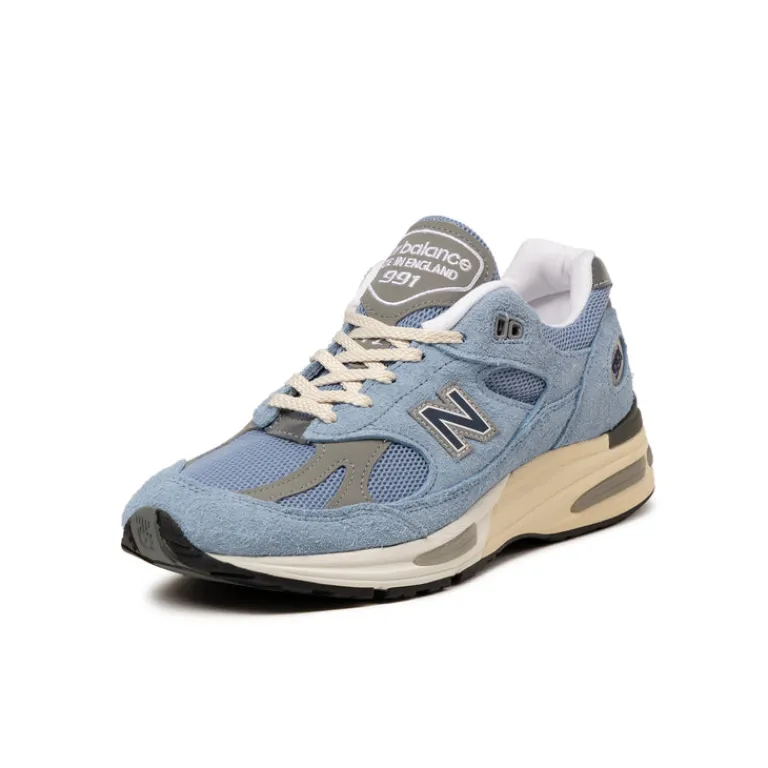 New Balance Sneakers En Cuir|Chaussures De Running Retro*U991BV2 *Made in England* Celestial Blue