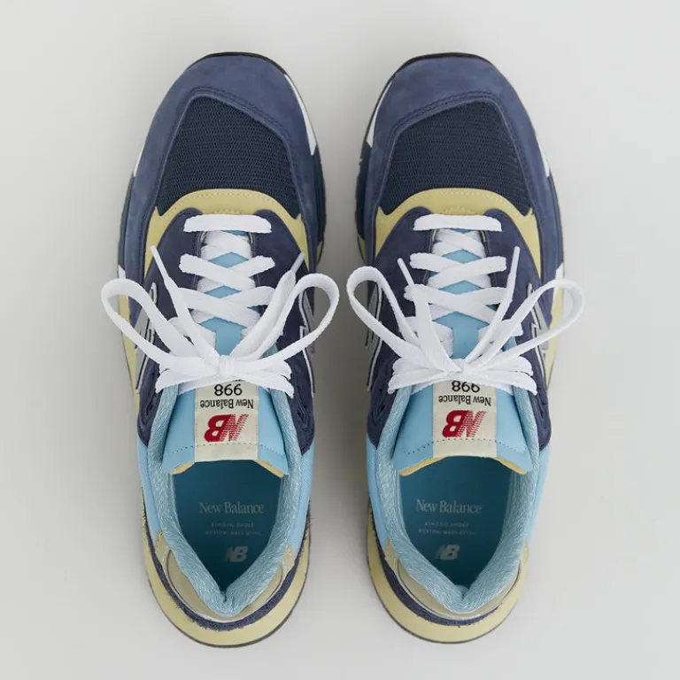 New Balance Sneakers En Cuir|Chaussures De Running Retro*U998CB *Made in USA* NB Navy / Chrome Blue