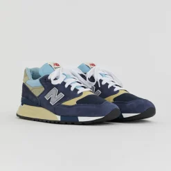 New Balance Sneakers En Cuir|Chaussures De Running Retro*U998CB *Made in USA* NB Navy / Chrome Blue