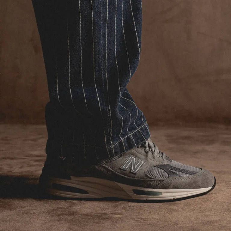 New Balance Sneakers En Cuir|Chaussures De Running Retro*U991GL2 *Made in England* Dove / Alloy / Silver