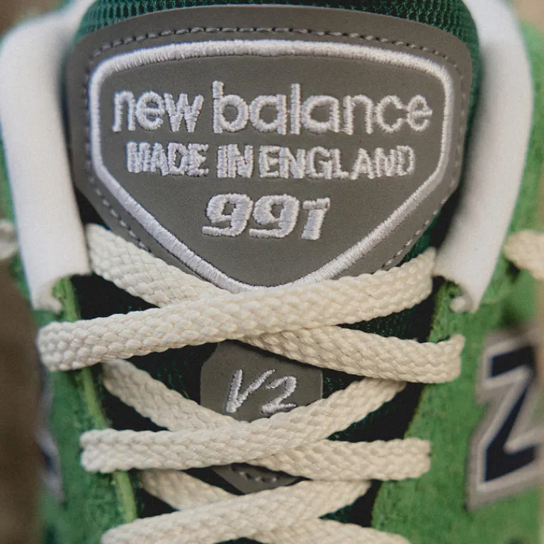 New Balance Sneakers En Cuir|Chaussures De Running Retro*U991GV2 *Made in England* Mineral Green