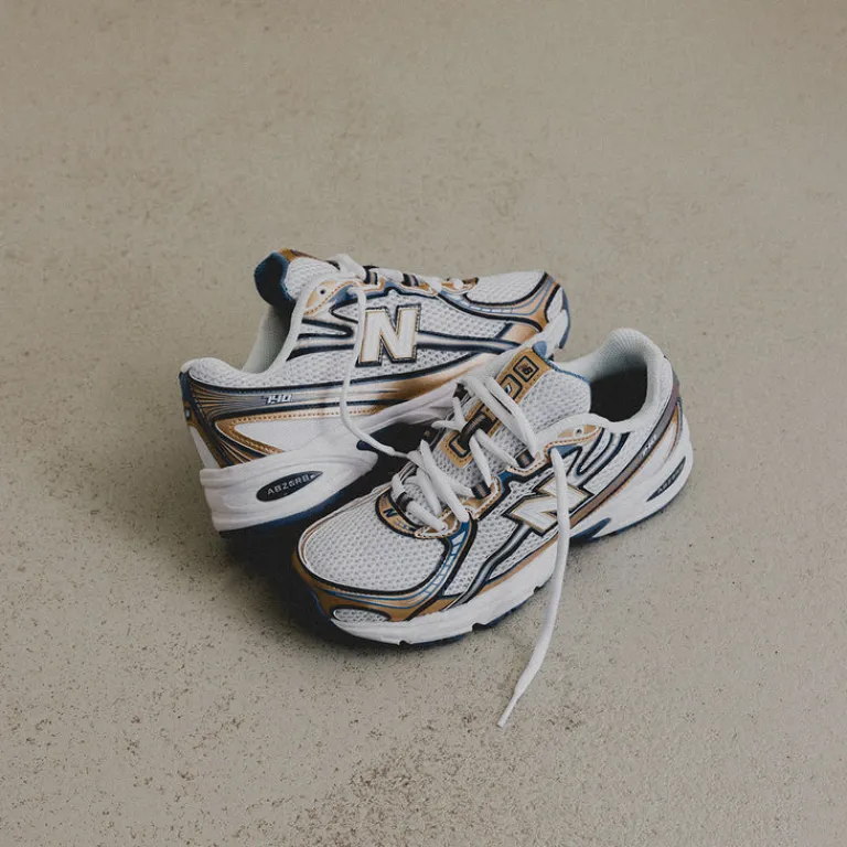 New Balance Sneakers Végétaliens|Chaussures De Running Retro*U740HB2 Heron Blue / Vintage Indigo / Gold Metallic