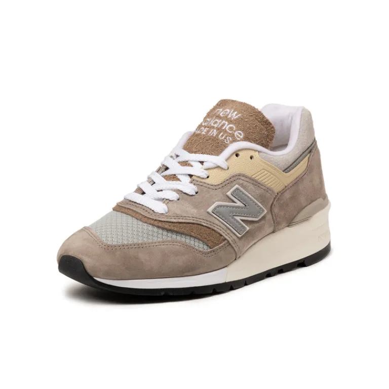 New Balance Sneakers En Cuir|Chaussures De Running Retro*U997MG *Made in USA* Light Mushroom / Mirage Grey