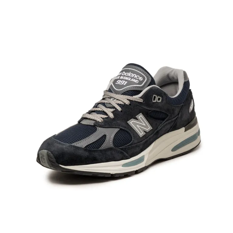 New Balance Sneakers En Cuir|Chaussures De Running Retro*U991NV2 *Made in England* Navy