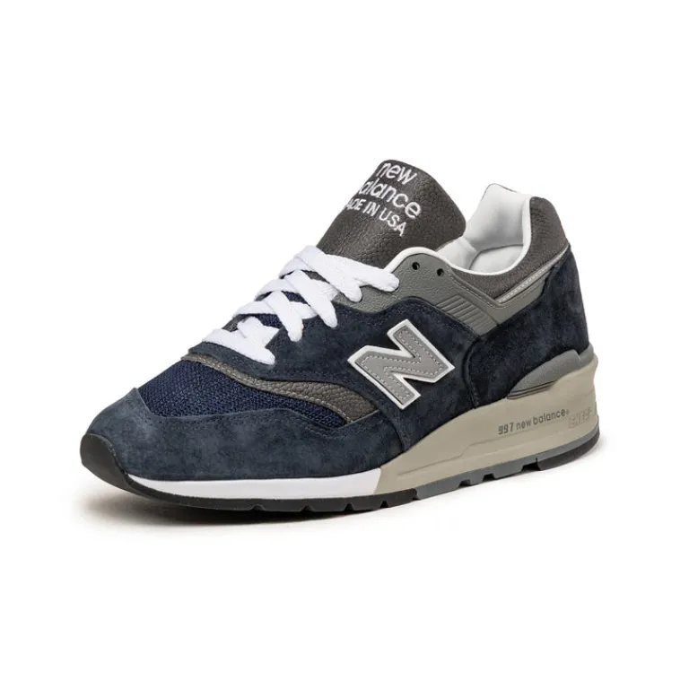 New Balance Sneakers En Cuir|Chaussures De Running Retro*U997NY *Made in USA* Navy