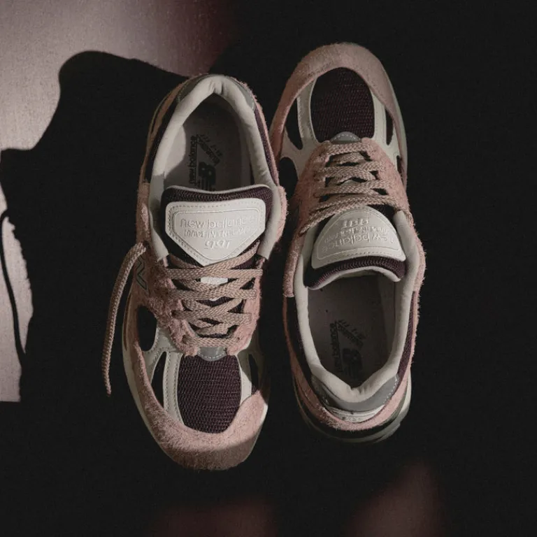 New Balance Sneakers En Cuir|Chaussures De Running Retro*U991PR2 *Made in England* Deauville Mauve / Fig / Oyster Mushroom