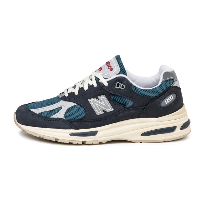 New Balance Sneakers En Cuir|Chaussures De Running Retro*U991VN2 *Made in England* Total Eclipse / Indian Teal / Harbor Mist