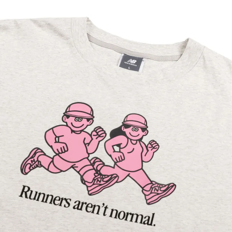 New Balance T-Shirts*x Face Oka Runner T-Shirt Ash Heather