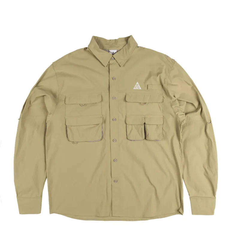 Nike Chemises*ACG *Orb Weaver* Dri-FIT ADV UV Longsleeve Shirt Parachute Beige / Summit White