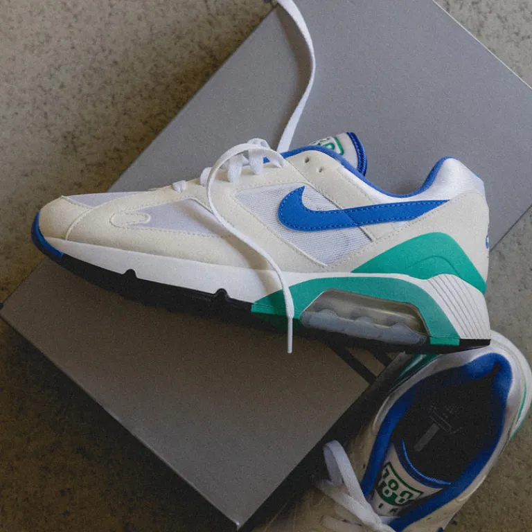 Nike Sneakers En Cuir|Sneakers Blancs*Air 180 White / Medium Blue / Clear Jade II / Black