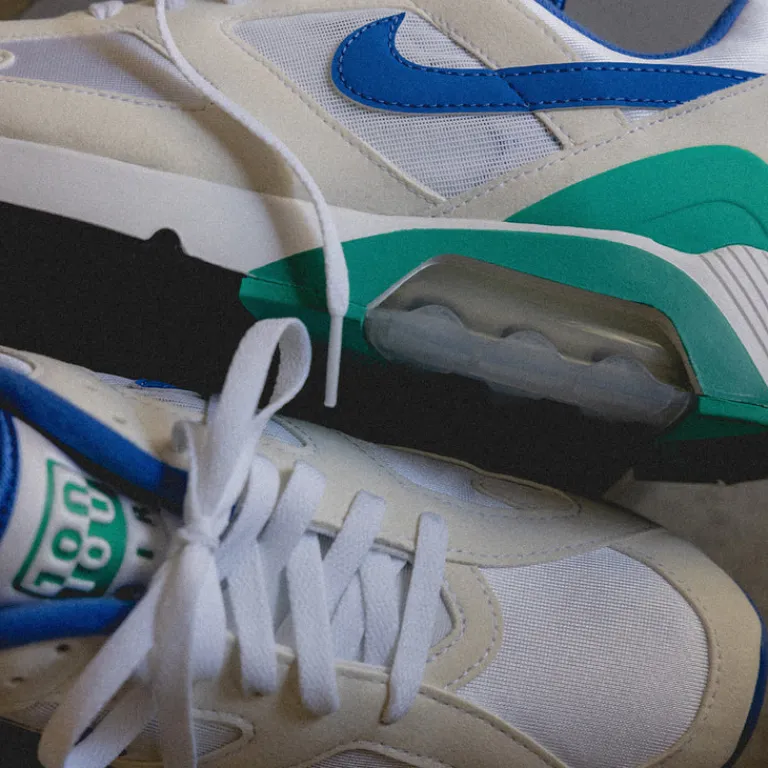 Nike Sneakers En Cuir|Sneakers Blancs*Air 180 White / Medium Blue / Clear Jade II / Black