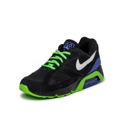 Nike Sneakers En Cuir|Chaussures De Running Retro*Air 180 QS Black / White / Action Green / Persian Violet