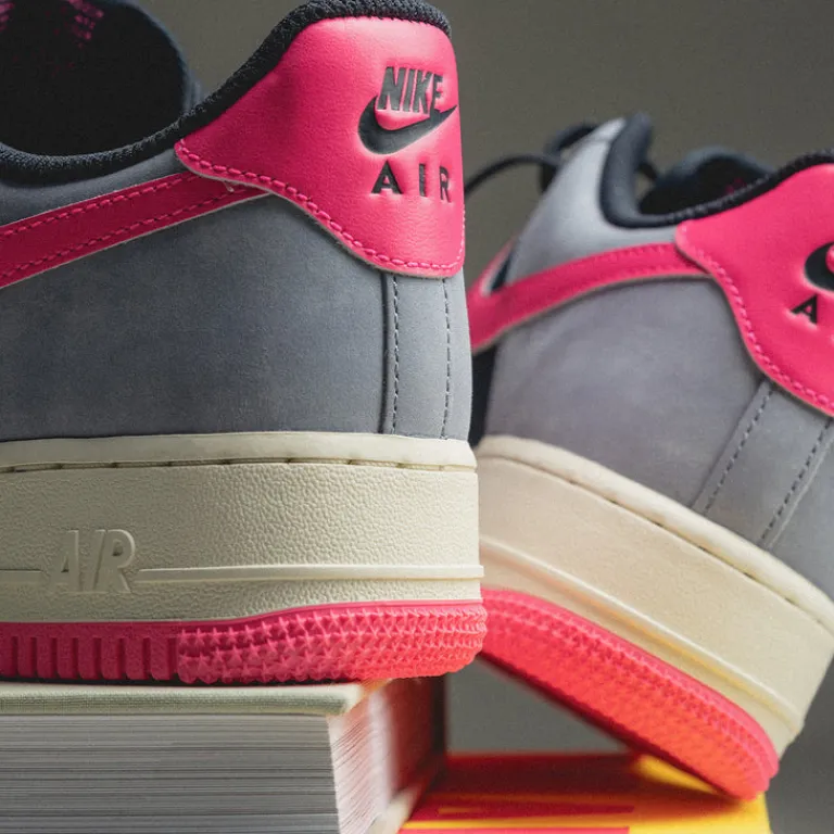 Nike Sneakers En Cuir*Air Force 1 '07 Dark Obsidian / Pink Blast / Ashen Slate