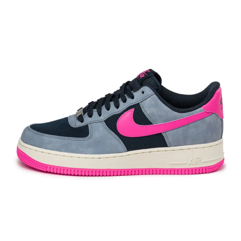Nike Sneakers En Cuir*Air Force 1 '07 Dark Obsidian / Pink Blast / Ashen Slate