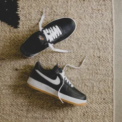 Nike Sneakers En Cuir*Air Force 1 '07 Anthracite / Gum Yellow / Safety Orange / White