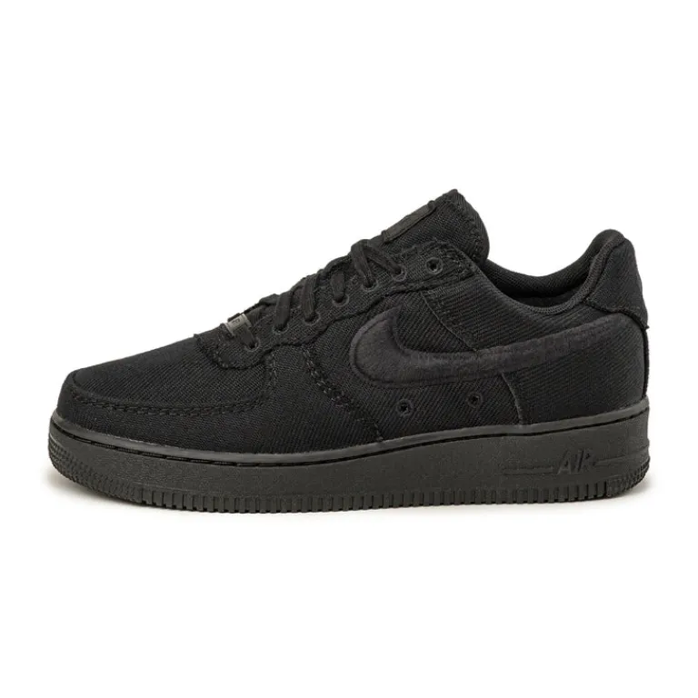 Nike Sneakers Végétaliens*Air Force 1 Low *Canvas* Black / Black