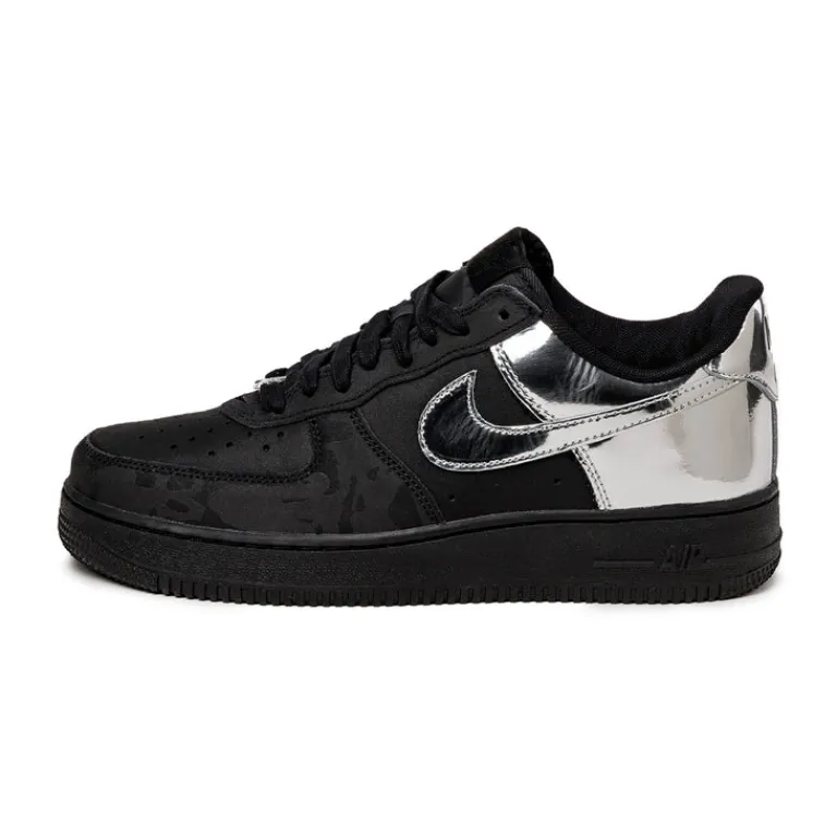 Nike Sneakers En Cuir*Air Force 1 Low Retro *All-Star* Black / Chrome / Black