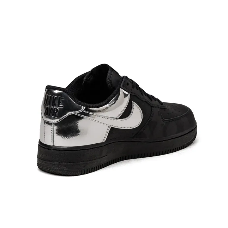 Nike Sneakers En Cuir*Air Force 1 Low Retro *All-Star* Black / Chrome / Black