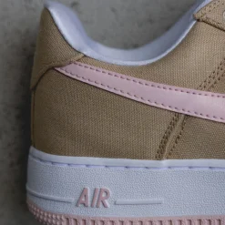 Nike Sneakers En Cuir*Air Force 1 Low Retro *Linen* Linen / Amosphere / White
