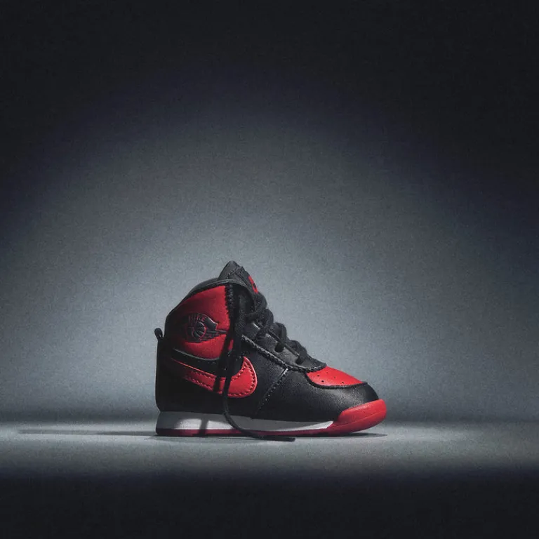Jordan Sneakers Montantes|Sneakers En Cuir*Nike Air 1 High '85 *Bred* *TD* Black / Varsity Red / White