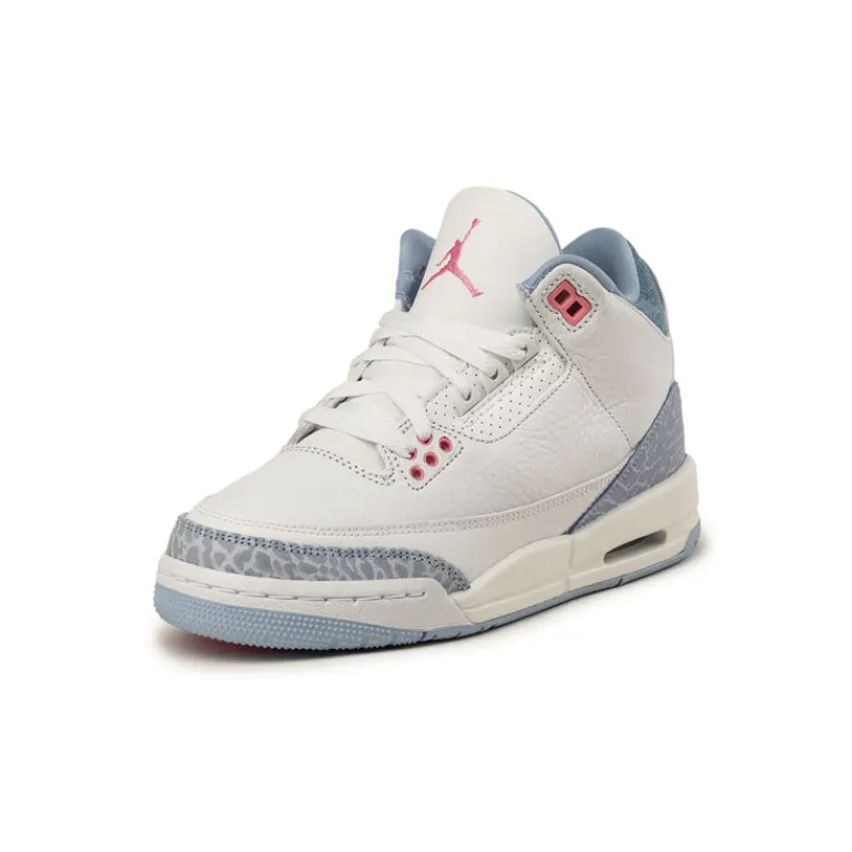 Jordan Sneakers Montantes|Sneakers En Cuir*Nike Air 3 Retro *Cobalt Bliss* *GS* White / Pink Glow / Cobalt Bliss