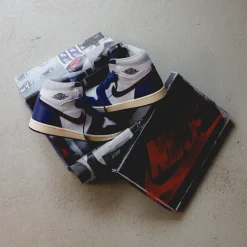Jordan Sneakers Montantes|Sneakers En Cuir*Nike Air 1 Retro High OG *Rare Air* White / Black / Neutral Grey / Deep Royal Blue / Muslin