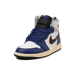 Jordan Sneakers Montantes|Sneakers En Cuir*Nike Air 1 Retro High OG *Rare Air* White / Black / Neutral Grey / Deep Royal Blue / Muslin