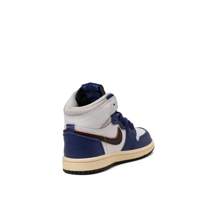 Jordan Sneakers Montantes|Sneakers En Cuir*Nike Air 1 Retro High OG *Rare Air* *TD* White / Black / Neutral Grey / Deep Royal Blue