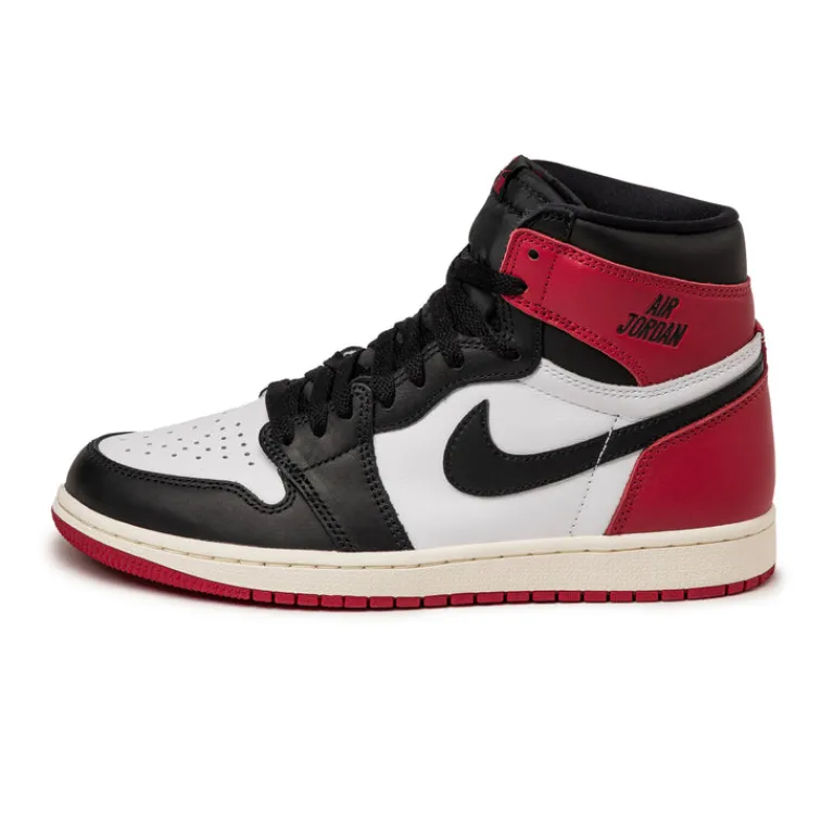 Jordan Sneakers Montantes|Sneakers En Cuir*Nike Air 1 Retro High OG *Black Toe* White / Black / Varsity Red / Sail